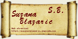Suzana Blažarić vizit kartica